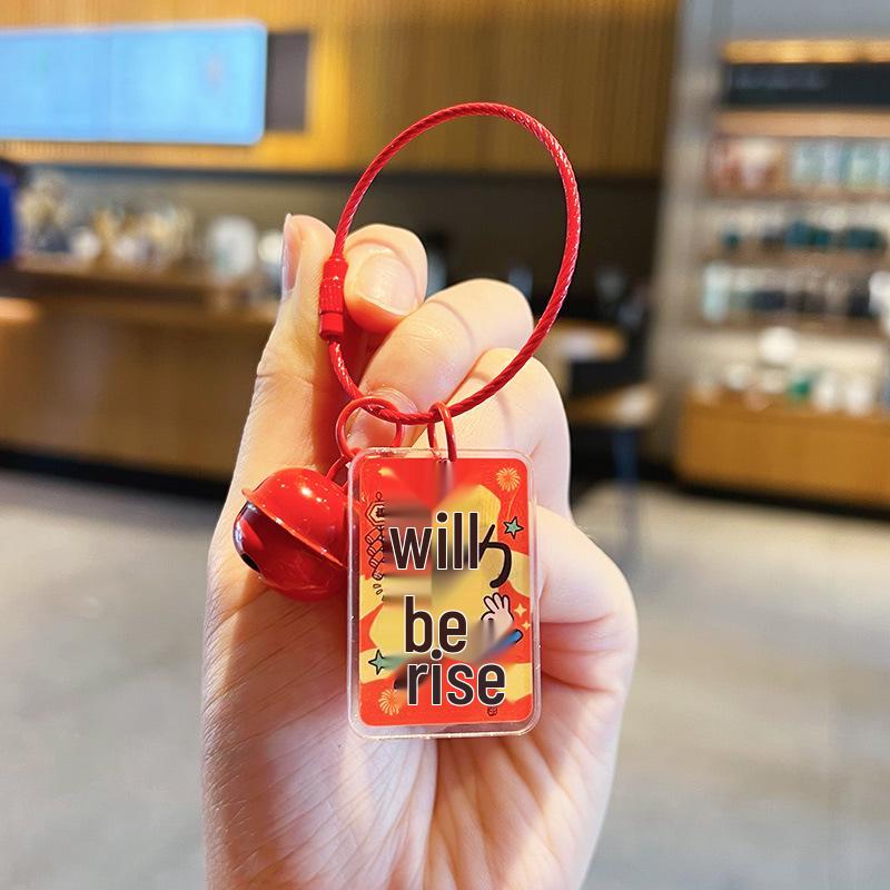 Acrylic Double-Sided Exam Blessing Keychain - Cute Cartoon Charm for Gaokao & Zhongkao
