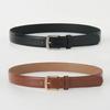 30mm Leather Belt - [black/brown]