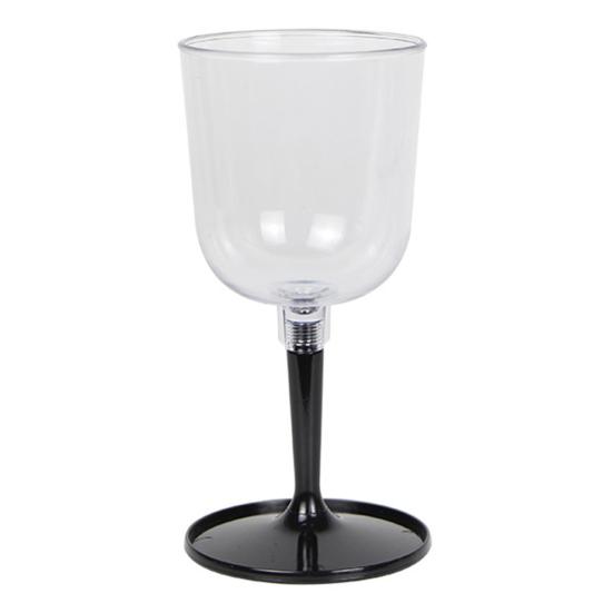Outdoor Camping Collapsible Wine Glass with Detachable Stem Portable Unbreakable Clear Wine Goblet Travel Shatterproof Champagne Cup