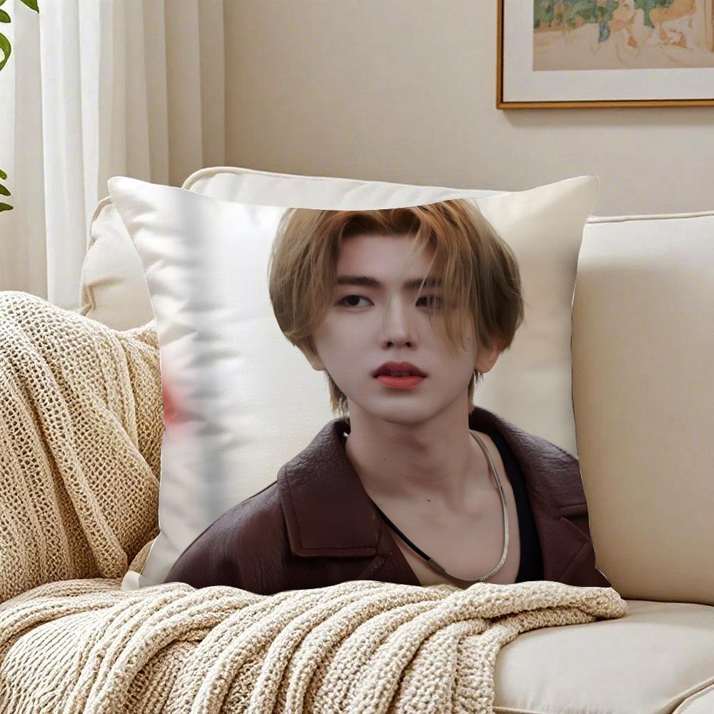 Fit for Chinese Star Fans Gift CCai Xukun Cushion Cover Linen Pillowcase Soft  for Sofa Bed Home Room Decor
