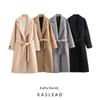 Kaslead New Arrival Women's Clothing Fashion Style Matching Belt Leisure Warm All-Match Coat Outwear 9174284