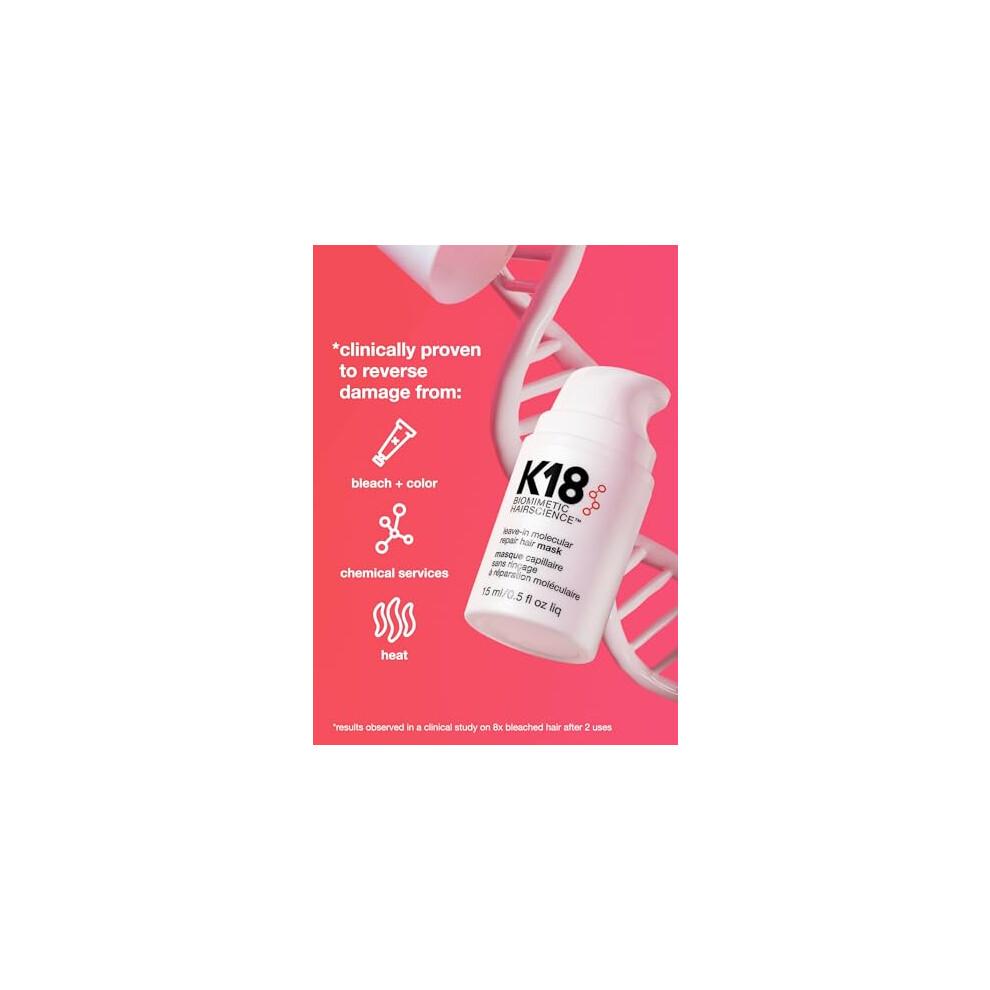 K18 Leave-In Hair Repair Mask, 15ml