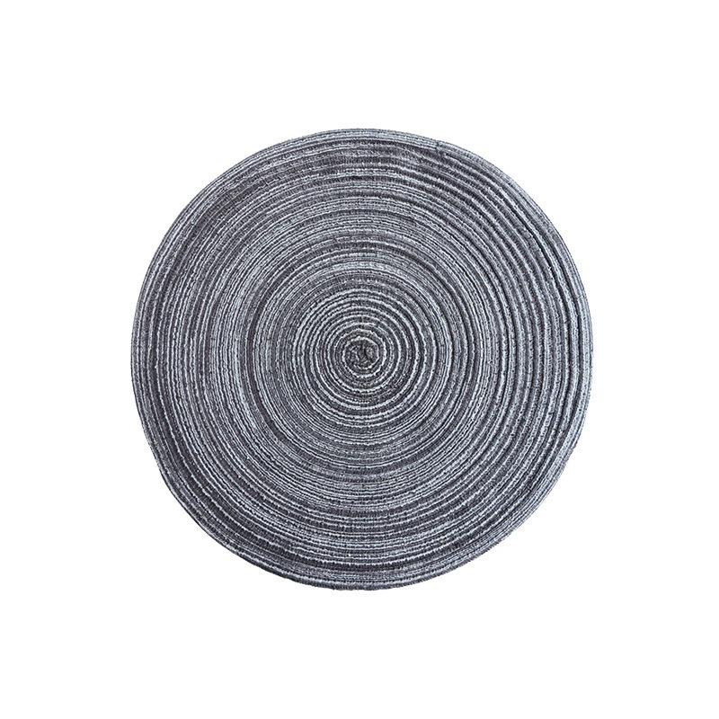 Nordic Style Imitation Cotton Yarn Placemat Round Ramie Woven Coaster Insulation Dish Mat Household Anti-scald Mat 11cm