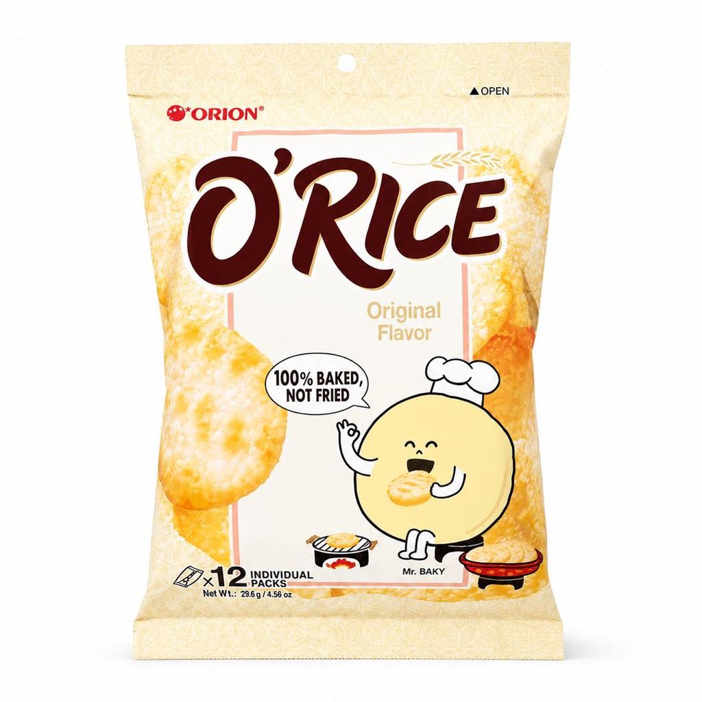 Orion Original‑Flavored Rice Cakes 129.6g Original‑flavor Crispy Rice Snacks