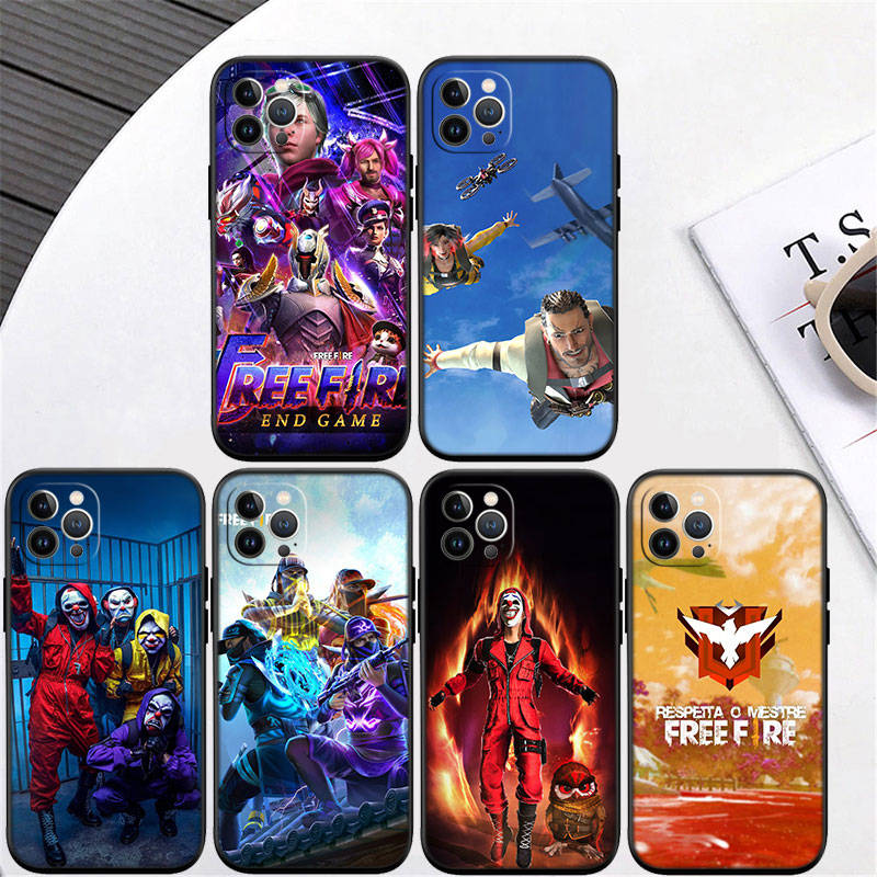 IR10 Free Fire Phone Shell Case for Redmi Note 12 12S 12C 13 13C 13R 14 14S 14R 14C Pro Max Plus A3 A3X A4 A5 11A 13X