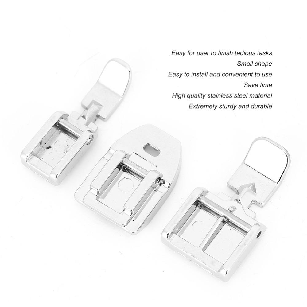 3pcs Silver Color Zipper Presser Foot Stainless Steel Zipper Foot Set Zipper Foot  Home Sewing