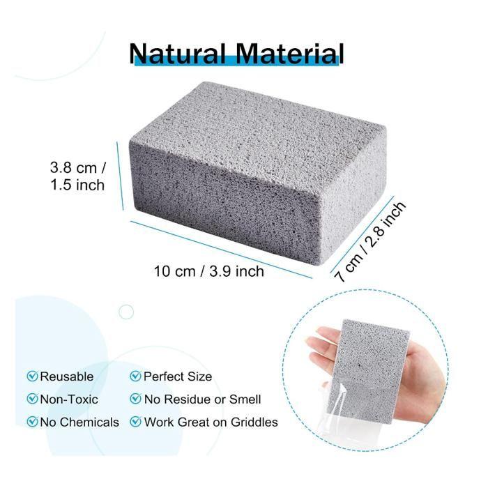6 Pièces Grill Nettoyage Pierre Réutilisable Blocs Briques de Nettoyage Griller Pierre Nettoyant Ponce pour Nettoyer Barbecue Grills