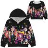 Girls Hoodie 3D Cartoon Jacket Sweatshirt Music Zip Hooded Long Sleeve Tops