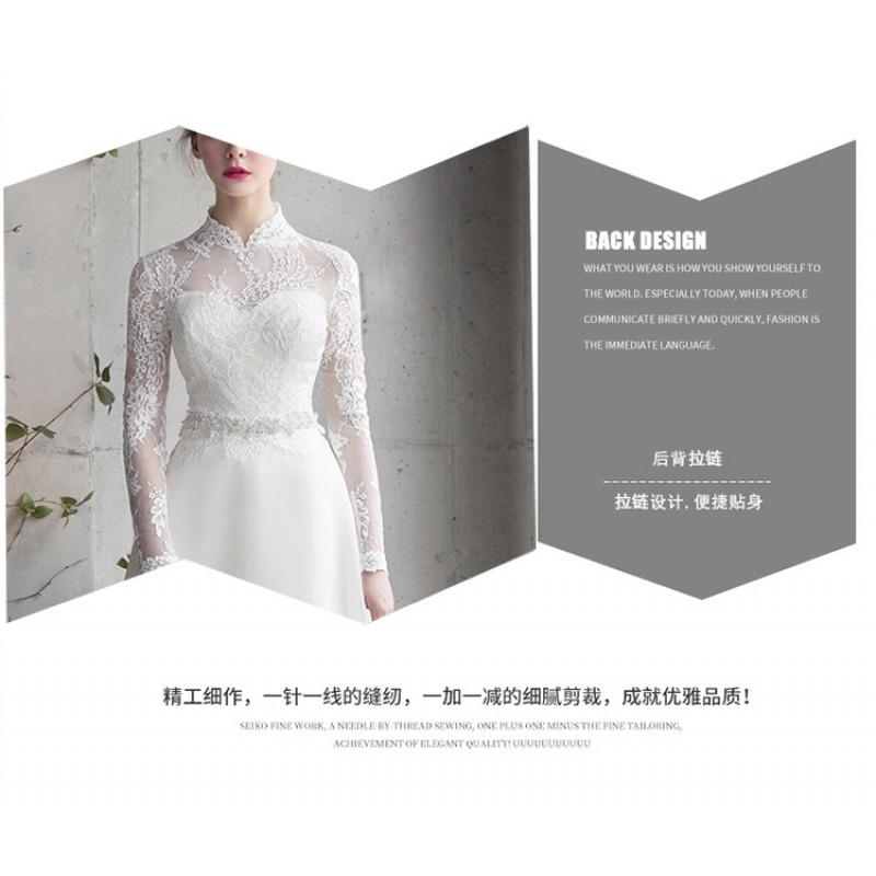Satin Light Wedding Dress 226 Bridal Elegant Forest Long Sleeve Party Gown Super Fairy Travel