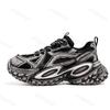 Mens Chunky Sneaker Designer Tire Sole Sport Shoes Fashion Casual Leather Fabric Height Increased Platform Shoes Plus Size 45 46