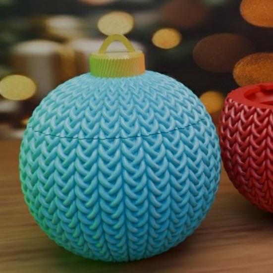 Christmas Tree Ball Decoration Imitation Crochet Festive Tree Ornaments Indoor Outdoor Holiday Decor