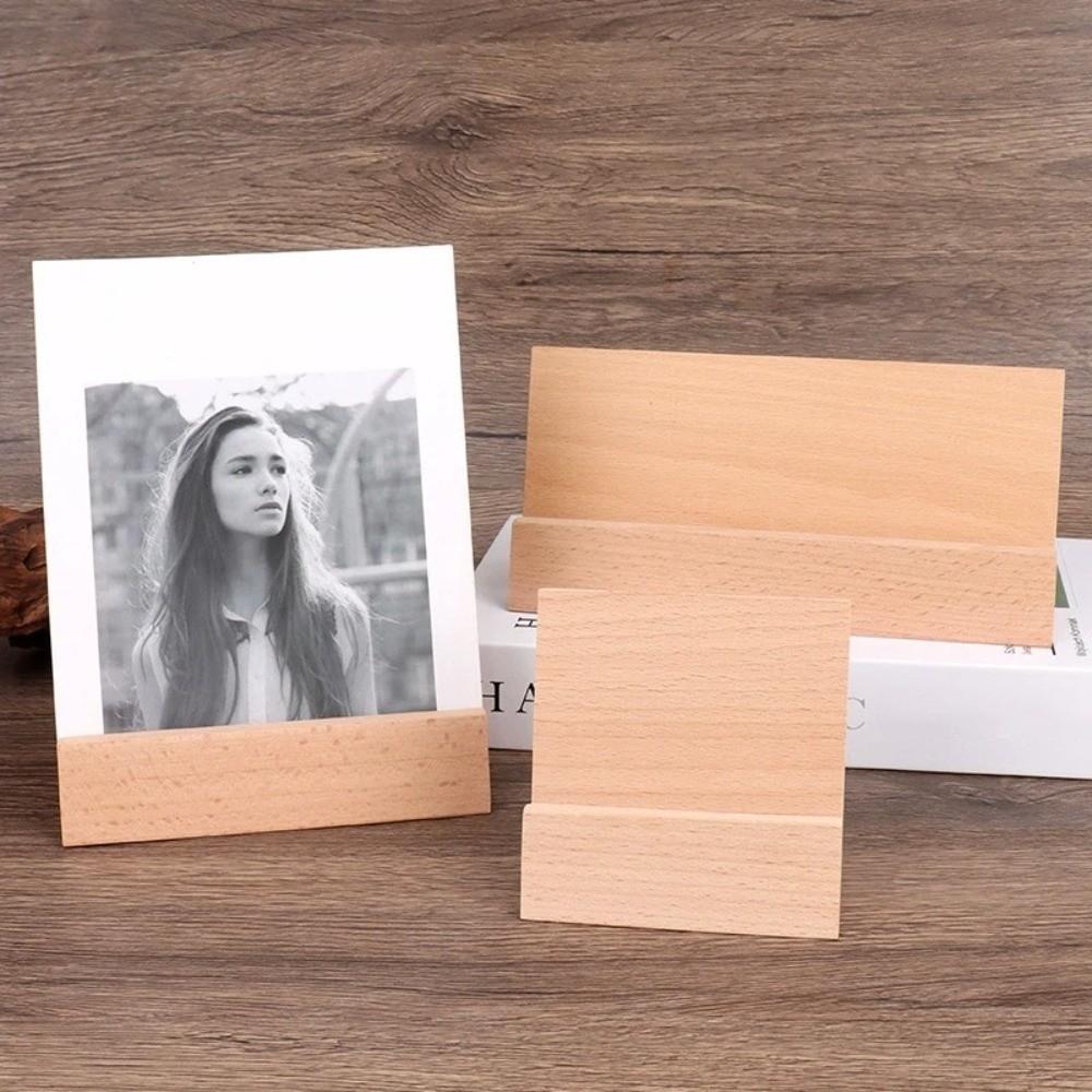 12-21 CM Card Display Stand Natural Postcard Holder  For Office Home Desktop
