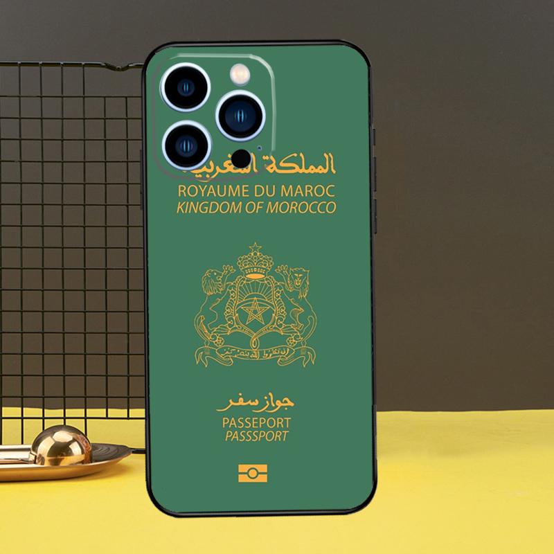 Morocco Flag Coat Of Arms Funda For iPhone 12 13 Mini 11 14 15 Pro Max XS X XR SE 2020 7 8 14 15 Plus Phone Case