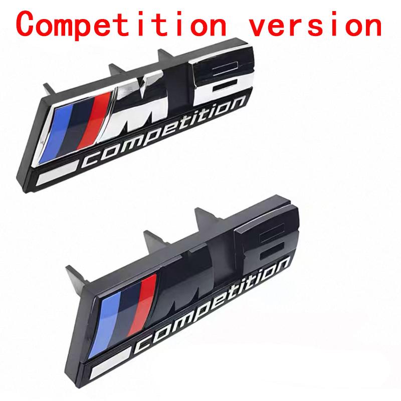 3D ABS M Competition Grille Badge Front Emblem For BMW X1 X3 X5 E30 E53 E83 F06 F07 F10 F16 F22 F25 G05 G15 G29 G30 accessories