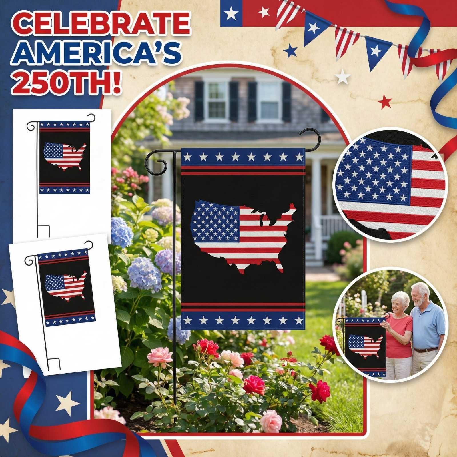 Decorative Garden Flag For The 250th Anniversary Of The United States One Size