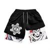 Men's Quick-Dry Ice Silk Mesh Double-Layer Casual Shorts - Breathable Fitness Beach Pants