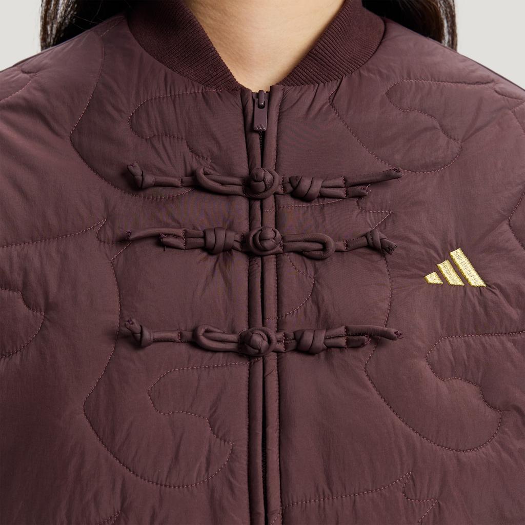 adidas FW25 Leichte Wattierte Jacke Neuer Chinesischer Stil Outdoor Leicht Warm Sportlich Lässig Langarm Baumwollmantel Damenjacke KS0629