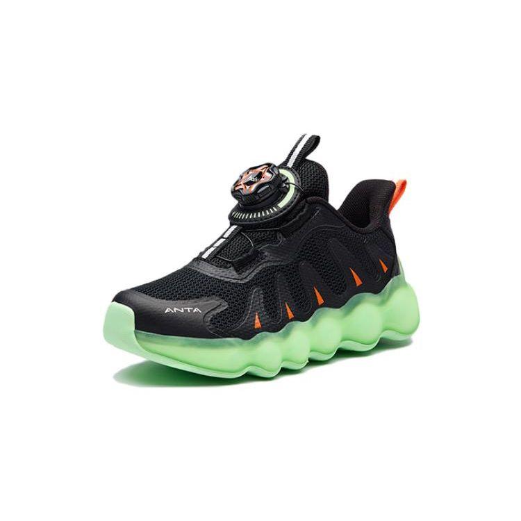 Anta Kids Star Trail Comfortable Versatile Stylish Durable Breathable Casual Shoes Kids Casual Shoes Black Green 312239923-1