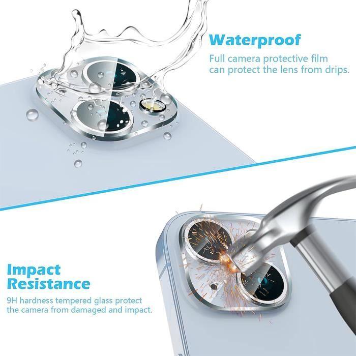 Set of 3 Tempered Glass Camera Protectors - BOOLING - for iPhone 15 - Scratch-resistant - Shockproof - Transparent