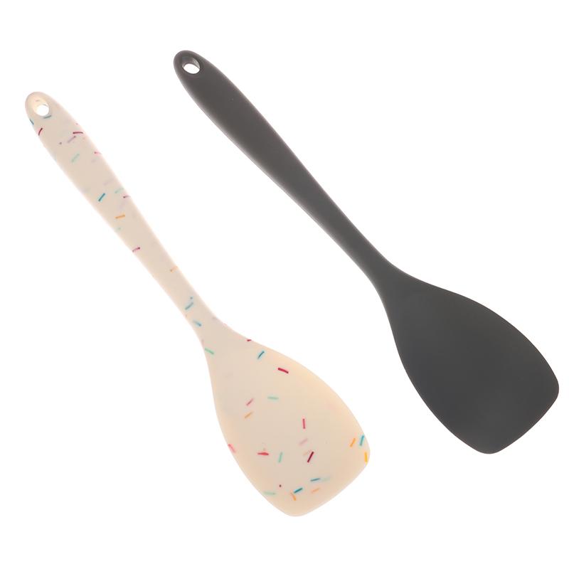 Food Grade Silicone Spoon Spatula Heat Resistant Cooking Spoon Nonstick Baking Scraper Stirring Scooping Salad Mixing Spoon