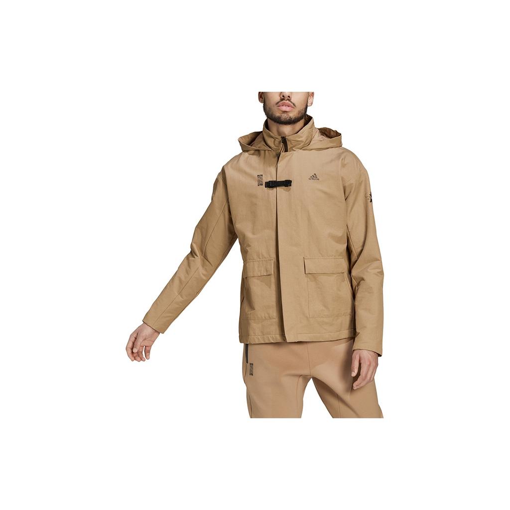 adidas Warm Casual Sports Hooded Jacket Men Jackets Cardboard-Yellow GU1748