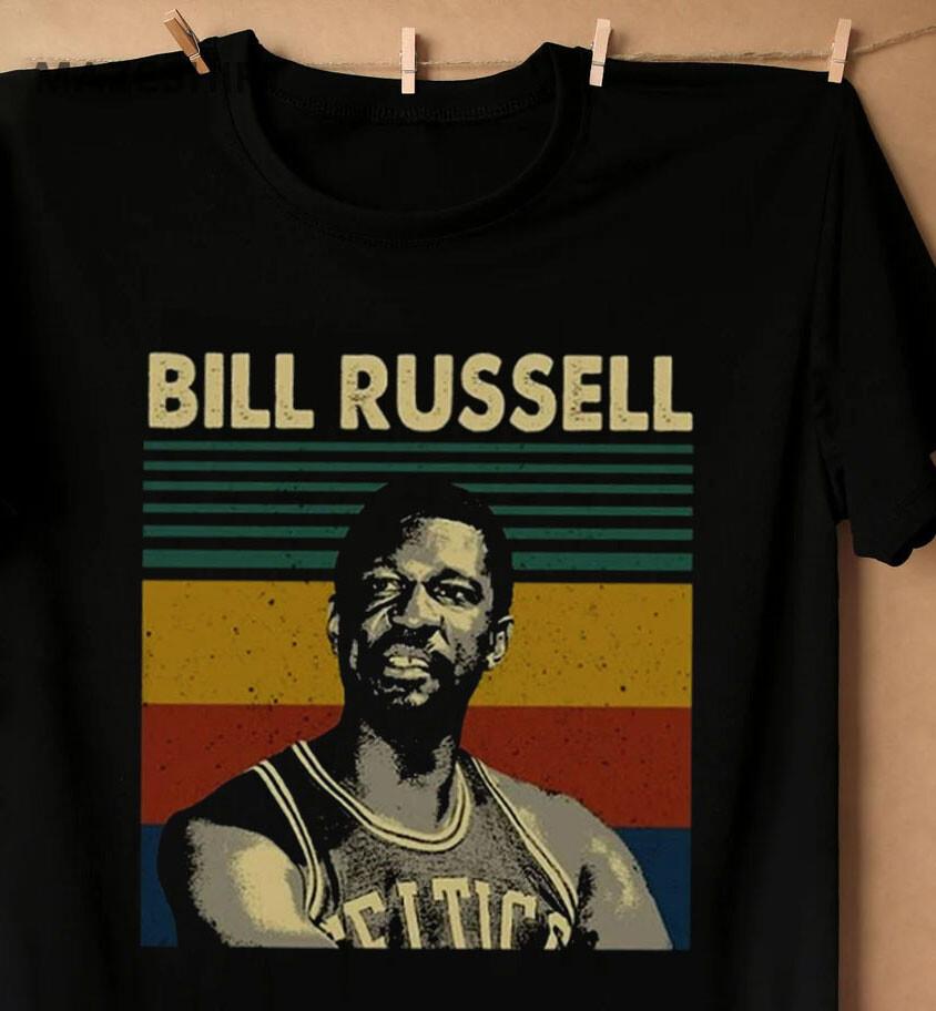 Bill Russell Men T-shirt Black Unisex All Sizes S-5Xl Shirt Fan JJ4597 Unisex T-Shirt