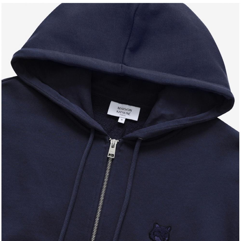 Maison Kitsune Mm00714km0321 P476 Bold Fox Head Patch Mens Hoodie Zip Up