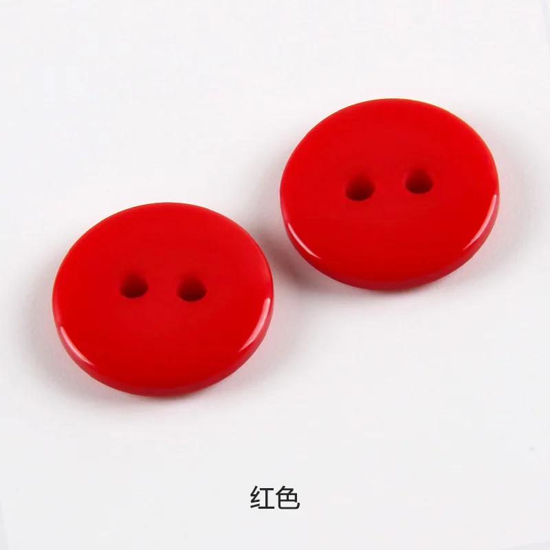 100 buc, 11,5 mm, cu dublu ochi, buton de pâine, butoane rotunde de cusut din rășină, pentru albume de albume, multicolore