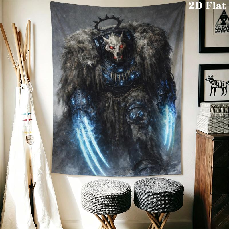 Warhammer 40K Wall Tapestry Aesthetic Wall Hanging Printed Fabric Blanket Decorative Tapestries for Bedroom Living Room Home Decor
