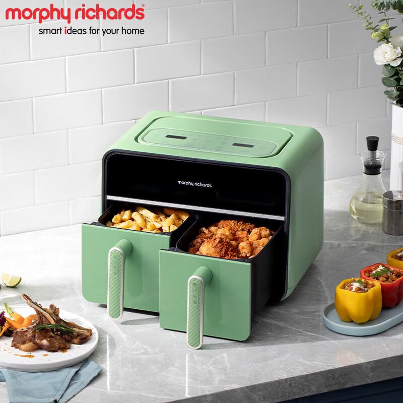 Morphyrichards 8L Dual-Basket Air Fryer with Visual Window CN plug (adapter included)