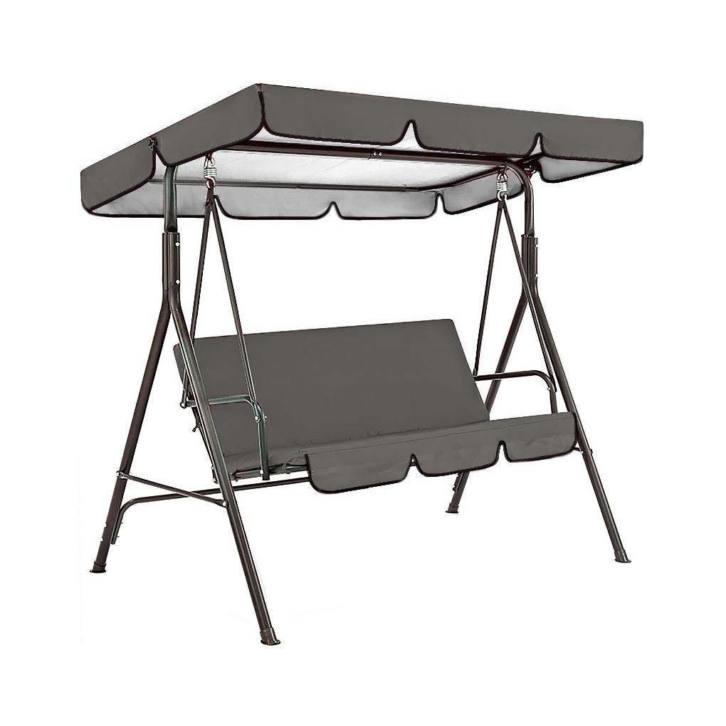 2pcs/set Garden Chairs Patio Swing Cover Set Waterproof UV-resistant Swing Canopy Seat Top Cover +Seat Cover (No Swing Chair)