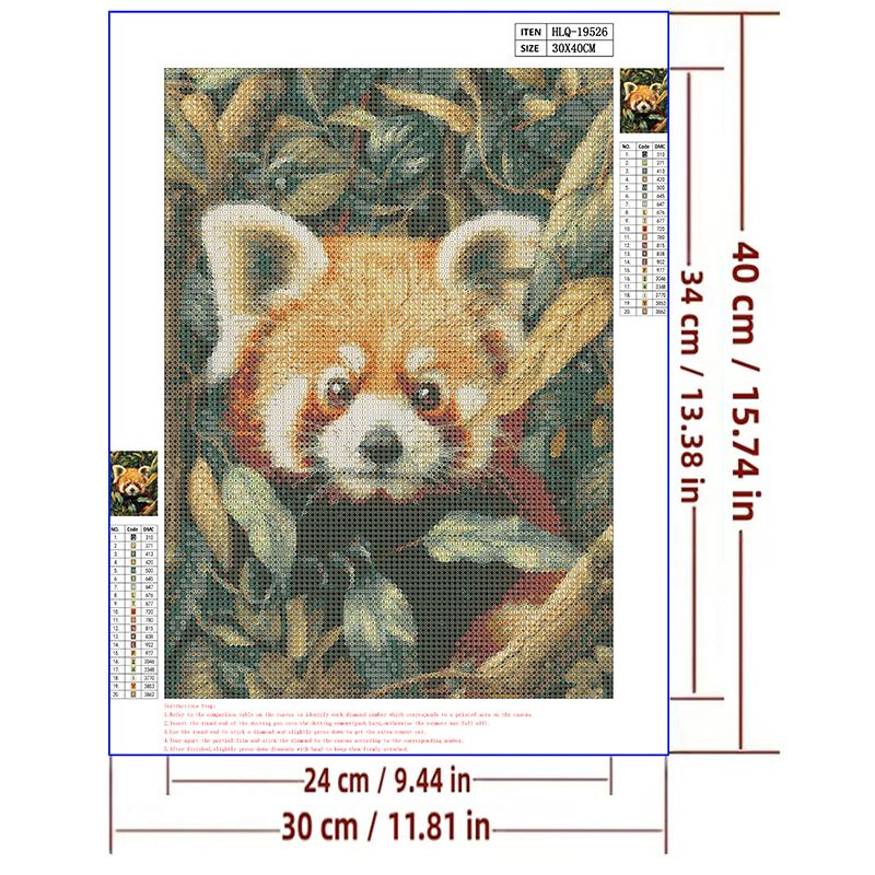 5d DIY Diamond Painting Cross Stitch Cute Animal Raccoon Diamond Embroidery Mosaic Full Round Drill Home Decor Arts