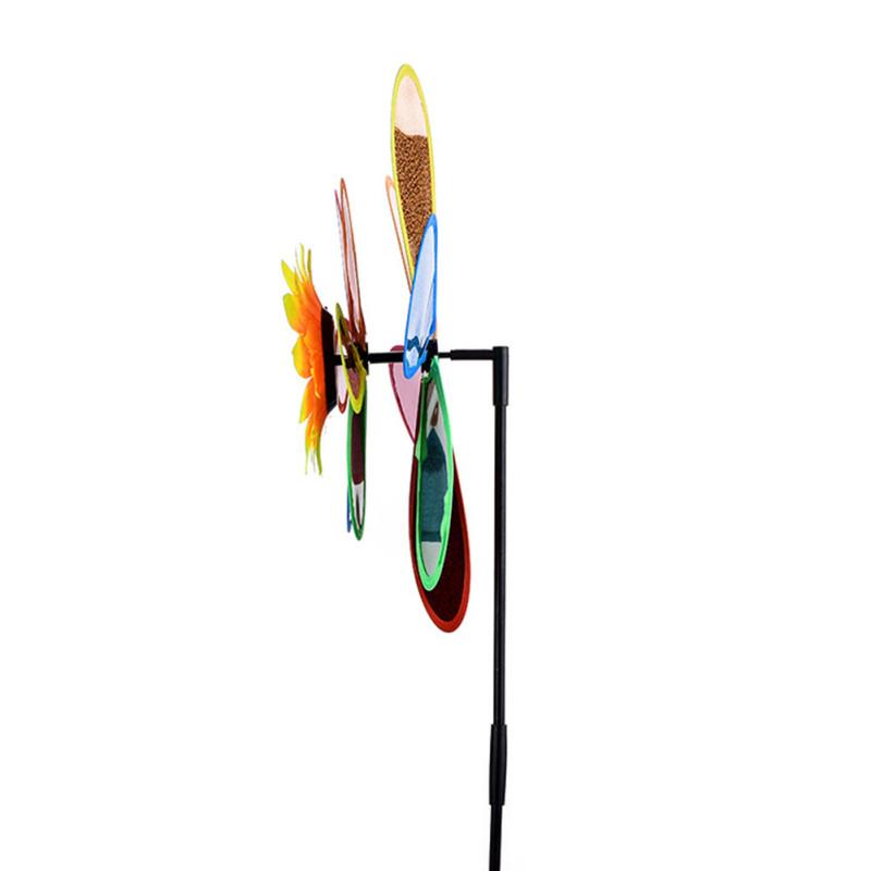 Dwuwarstwowy wiatrak w kształcie słonecznika ogród parkowy układ dekoracji zewnętrznej wiatraczek kolorowy