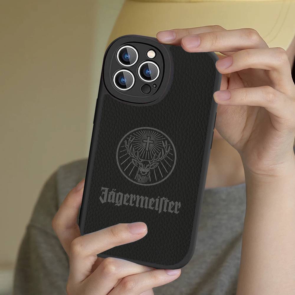 

Hot J-Jagermeisters Soft Leather Phone Case For Iphone 13 15 Pro Max 12 Mini 11 14 16 Plus Covers iPhone 15
