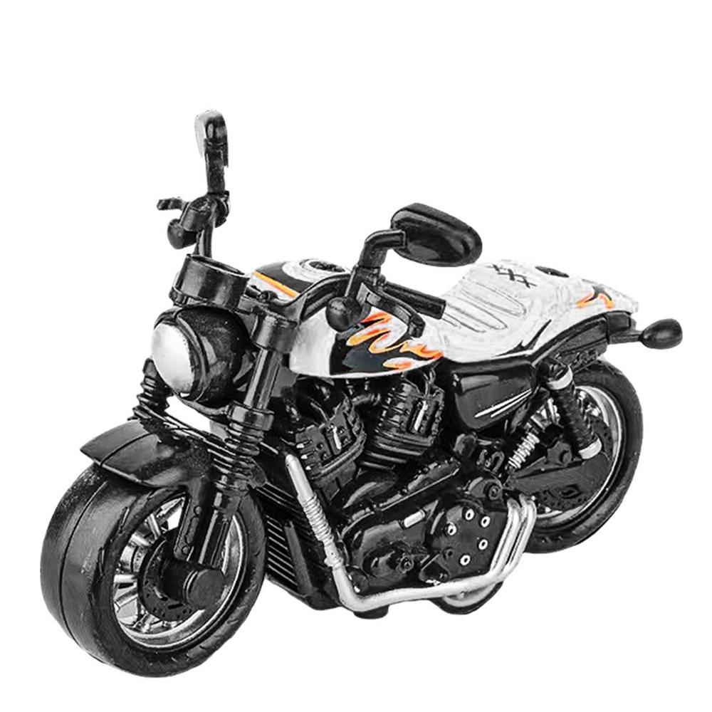 Kids Alloy Motorcycle Model Simulation Motorcycle Pull Back Toy Car Die Cast Mini Vehicles Car Toy Collectible Crafts Model Toys