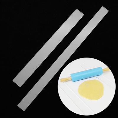 2 Stück Acryl Keks Kuchen Rollwerkzeug Balance Lineal Fondant Zuckerguss Keks Dickenlineal Keks Glätter Backzubehör