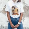 Naughty Jamnik Grupowanie T Shirt z nadrukiem Fashion Women S Short Sleeve Female Casual Tees Funny