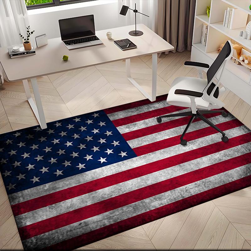 1pc American flag Carpet Rug for Living Room Bedroom Home Sofa Decoration,Kids play Non-slip Floor Mat