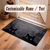Animals Theme Crystal Velvet Floor Rug Personalized Custom Name Text Warm Carpet Home Decoration
