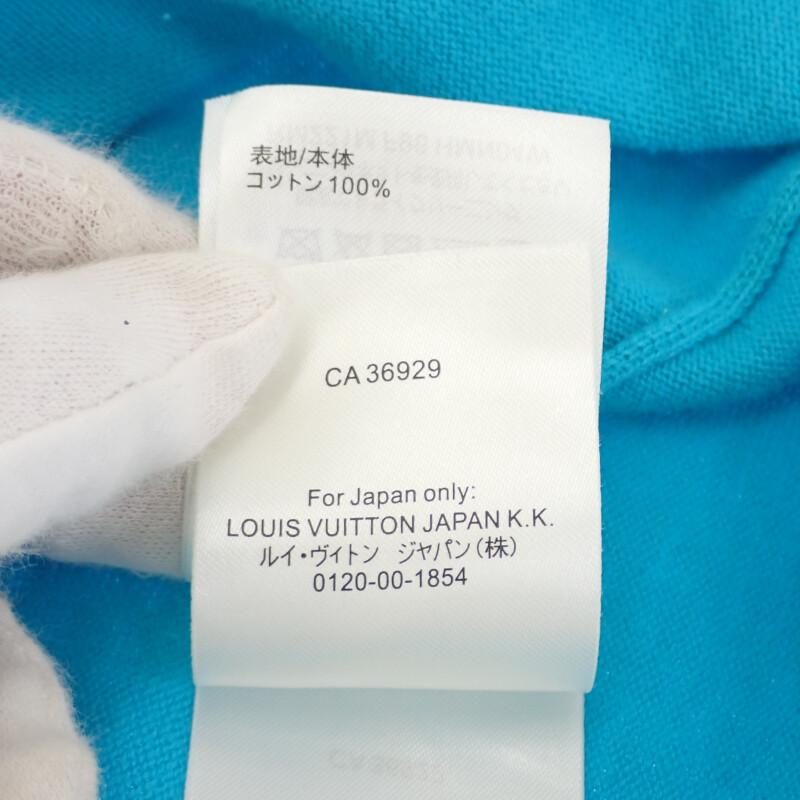 Louis Vuitton L Short Sleeve T-shirt Blue Cotton Mens