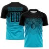 Summer Men Custom Name Football Jersey Street Gradient Stripe Trendy Sports Tee