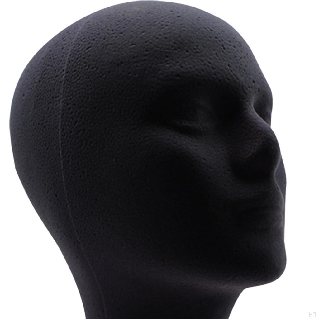 Male Foam Mannequin Head Model DIY Jewelry Headset Display Stand Versatile Uses for Professional or