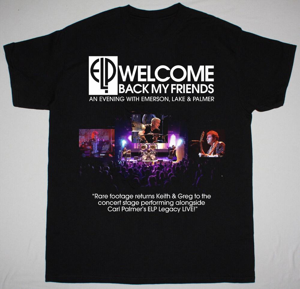 ELP An Evening with Emerson, Lake & Palmer Black All Size OM474 Unisex T-Shirt XXL