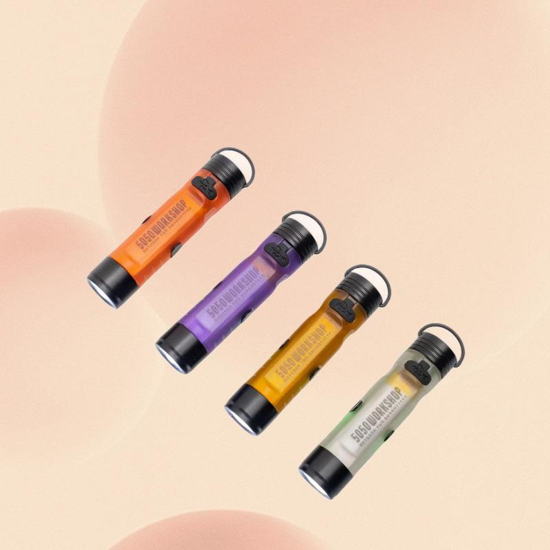 Compact LED Keychain Flashlight: Multi-functional, Long Battery Life for Outdoor and Emergency Use