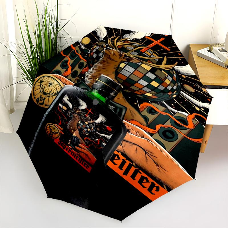 Royal Stag Emblem Folding Umbrella 8 Paraphenoid Bones Durable Travel Gift Printing