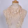 Casual Lightweight Scarf Floral Tassel Scarf Women's Triangle Scarf