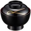 Maeju Lacquerware Zoni Black with Red Traditional Yamanaka Made In Product Bowl, Interior, Lacquer, 450ml, Japan, Number 3T-420