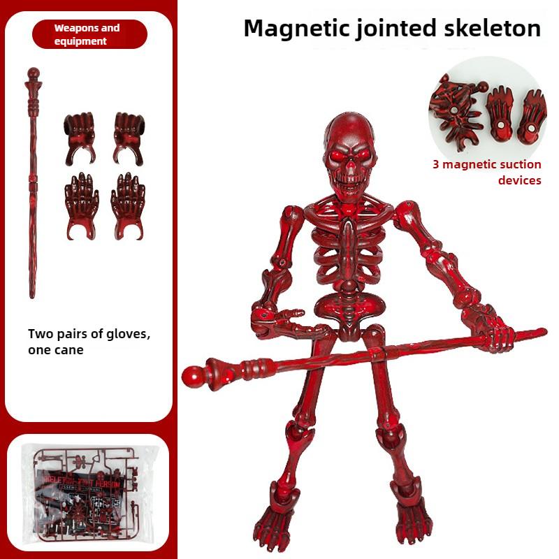 Medieval Skeleton Doll Robot Action Figure With Movable Joints, Creative Poseable Mannequin Desktop Decor For Stress Relief Toy