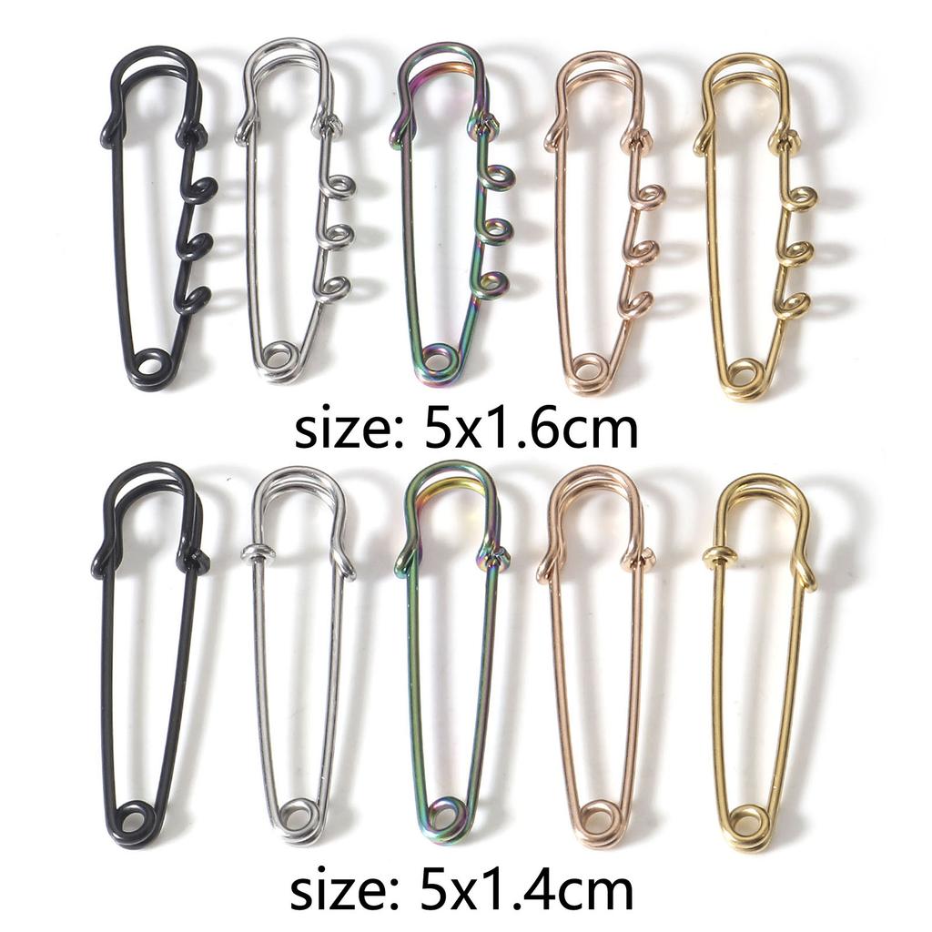 2 Stück 304 Edelstahl Sicherheitsnadel Broschen Verschluss Mehrfarbig Herstellen Handgefertigte Fundstücke DIY Schmuck Zubehör