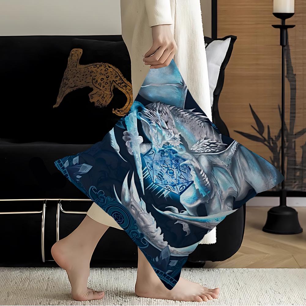 Game D-Dungeons And D-Dragons Cushion Cover Inches Farmhouse Decor Home Throw Pillow Covers For Couch Decorations